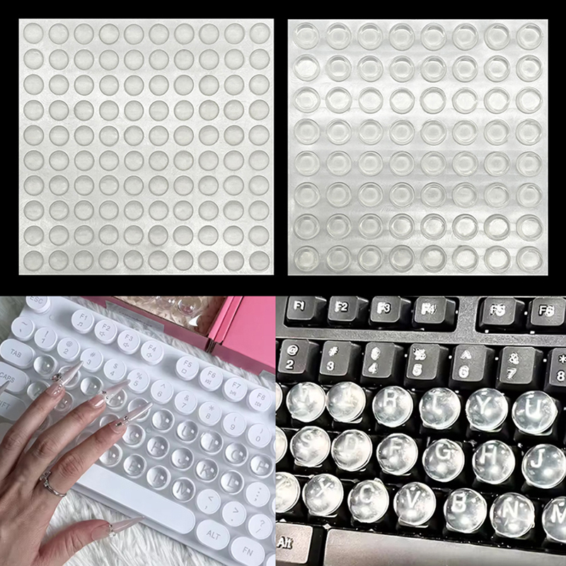 Keyboard Cover Silicone - 【Y】64/100Pcs Long Nail Typing Tools Transparent