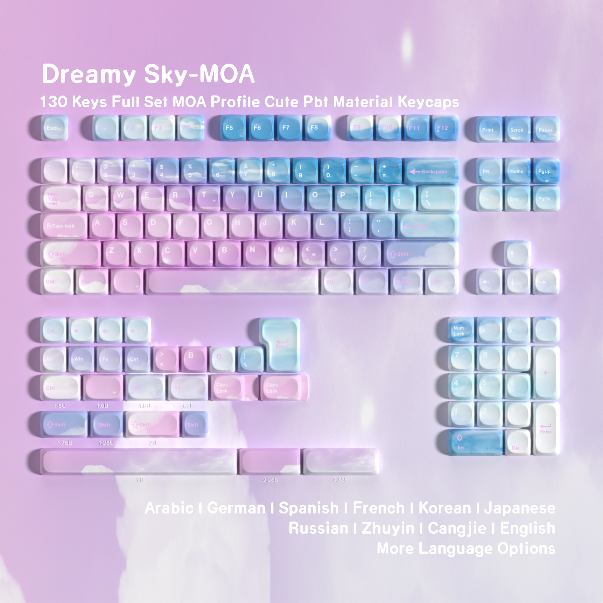 Keyboard Cover Silicone - MOA PBT Keycaps Cute Ball Caps