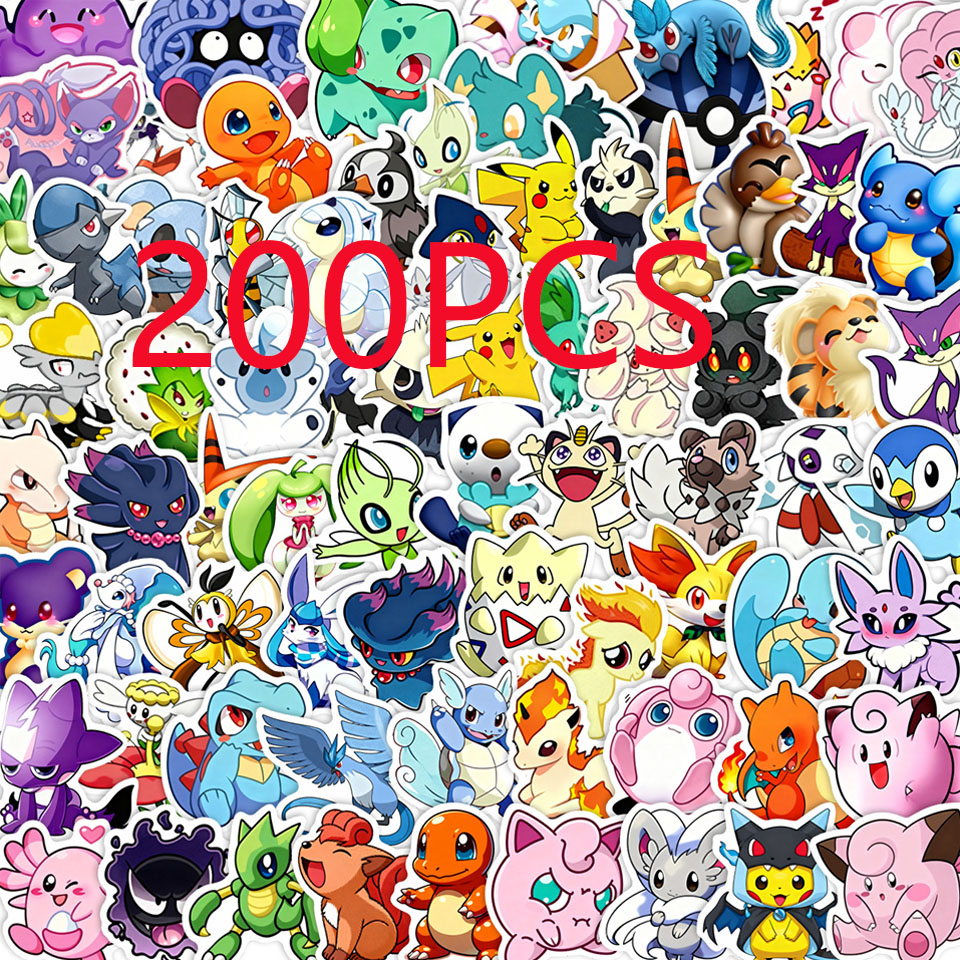 100/200pcs Pokemon Anime Stick - Laptop Accessories Gifts 리뷰 및 가격