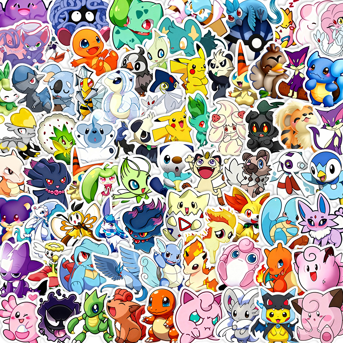100/200pcs Pokemon Anime Stick - Laptop Accessories Gifts 리뷰 및 가격