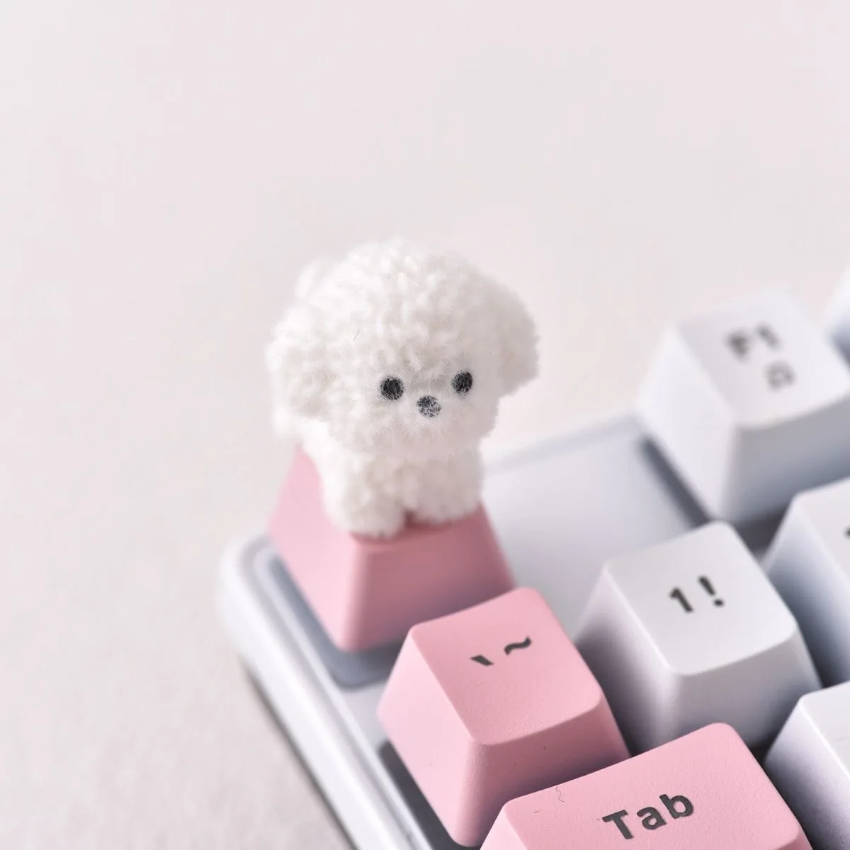 New Plucked Teddy Dog Keycaps  - Keyboard Cover Silicone 리뷰 및 가격