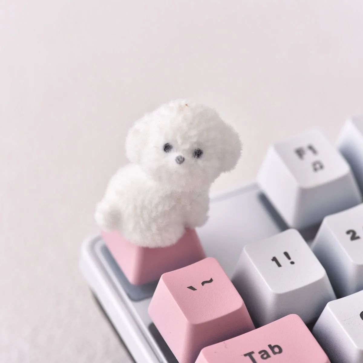 New Plucked Teddy Dog Keycaps  - Keyboard Cover Silicone 리뷰 및 가격