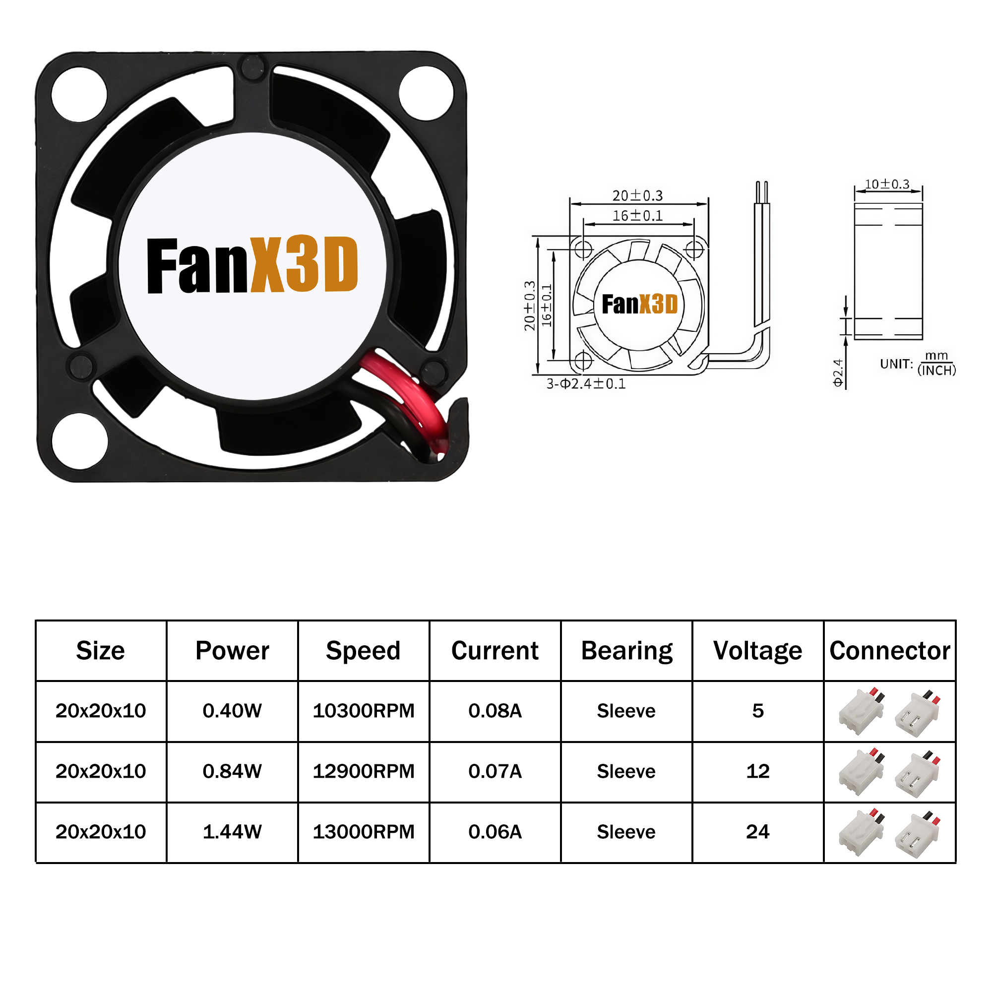 20x20x10MM 2010 DC 5V 12V 24V  - Laptop Accessories Computer 리뷰 및 가격