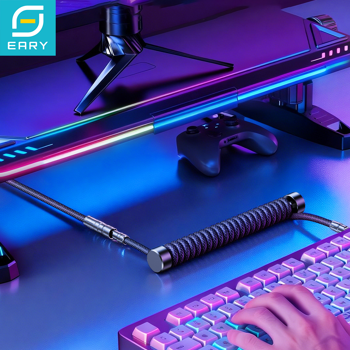 Eary 1.2m Coiled Keyboard Cabl - Laptop Accessories For Programmers 리뷰 및 가격
