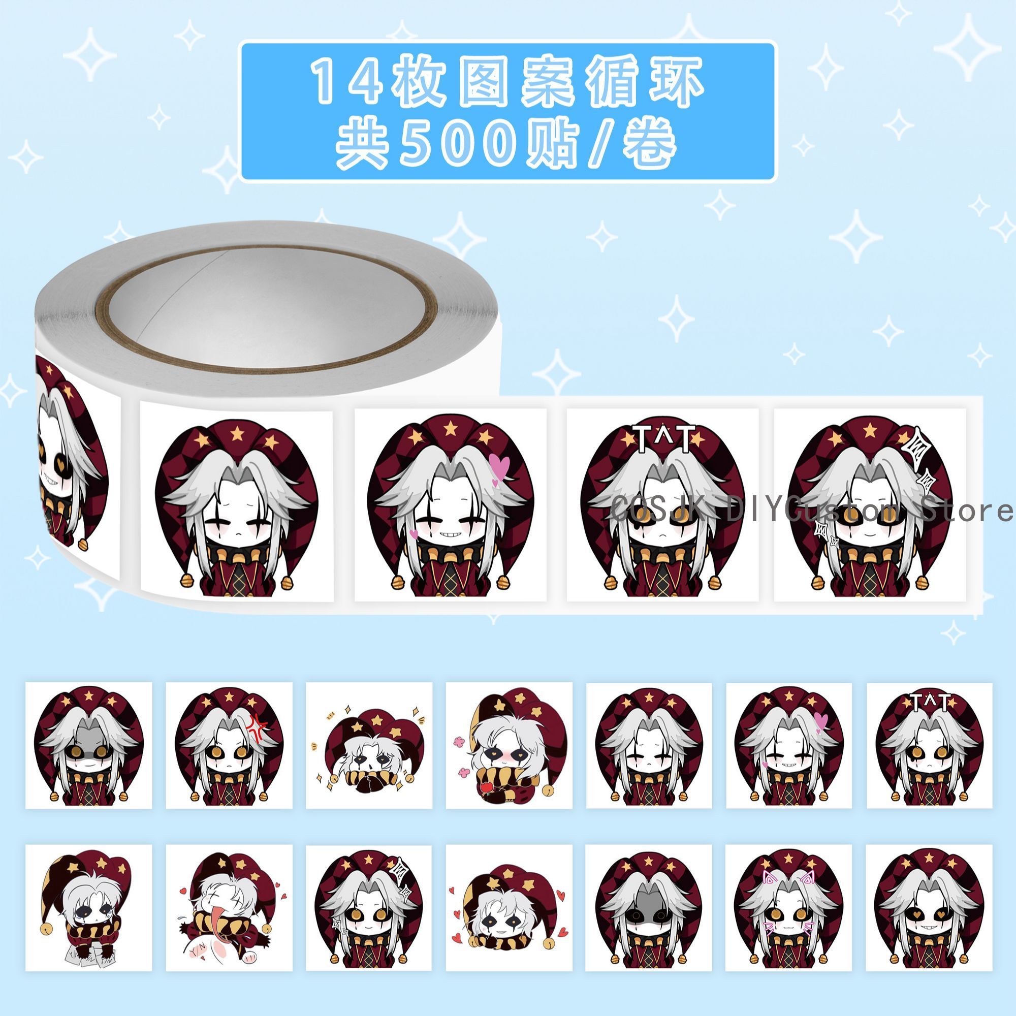 500Pc/Roll Anime Pierrot The F - Laptop Accessories Gifts 리뷰 및 가격
