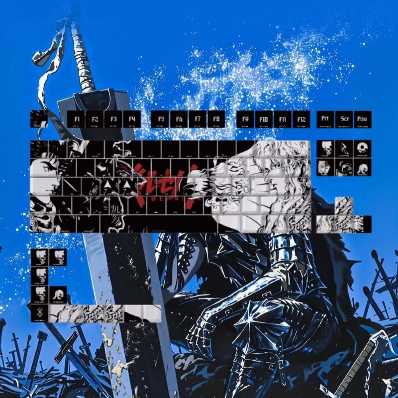 BERSERK Theme Anime Keycap 98  - Laptop Accessories Gifts 리뷰 및 가격