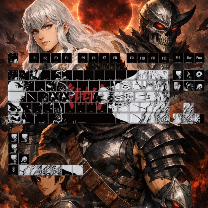 BERSERK Theme Anime Keycap 98  - Laptop Accessories Gifts 리뷰 및 가격